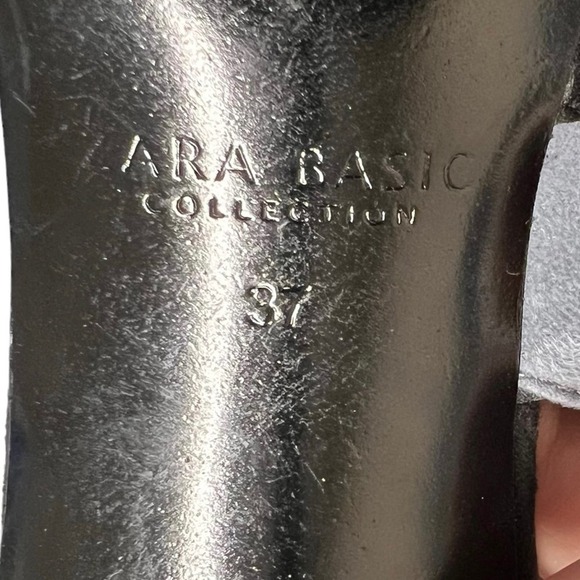 Zara Basic Collections Suede Color Block Heels Size 37 - Picture 8 of 10